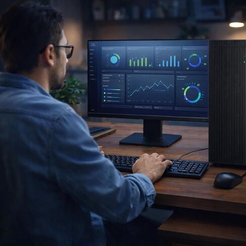كمبيوتر سطح المكتب ASUS V500 Business Tower • معالج Intel Core i7-13620H ذو 10 مراكز • ذاكرة DDR5 سعة 32 جيجابايت • محرك أقراص SSD سعة 1 تيرابايت • Office 365 للويب • HDMI + DisplayPort، Wi-Fi 6 • لوحة مفاتيح وماوس سلكية • Windows 11 in Saudi Arabia