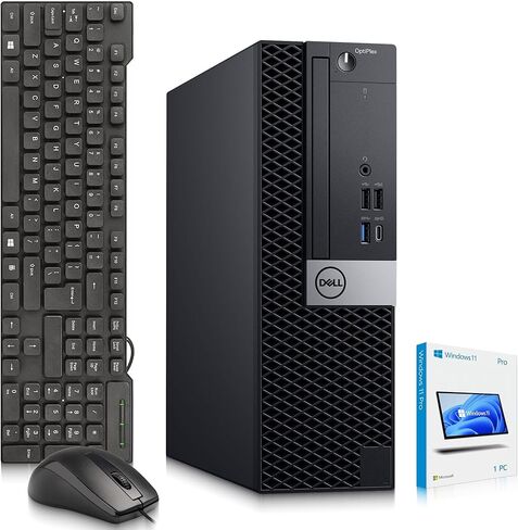 كمبيوتر مكتبي طراز OptiPLex 5060 SFF من Dell - الجيل الثامن من Intel Core i5-8500 - ذاكرة وصول عشوائي DDR4 سعة 16 جيجابايت - محرك أقراص SSD سعة 128 جيجابايت - محرك أقراص ثابتة سعة 500 جيجابايت - لوحة مفاتيح وماوس - شبكة Wi-Fi - كمبيوتر مكتبي للأعمال - Win in Saudi Arabia