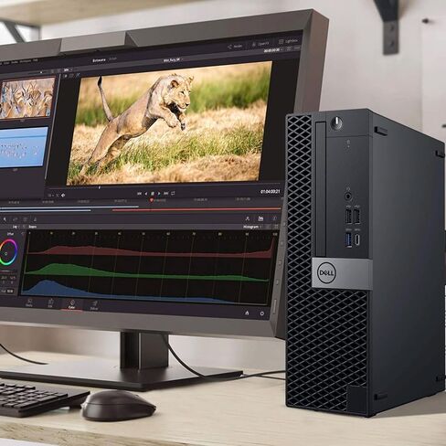 كمبيوتر مكتبي طراز OptiPLex 5060 SFF من Dell - الجيل الثامن من Intel Core i5-8500 - ذاكرة وصول عشوائي DDR4 سعة 16 جيجابايت - محرك أقراص SSD سعة 128 جيجابايت - محرك أقراص ثابتة سعة 500 جيجابايت - لوحة مفاتيح وماوس - شبكة Wi-Fi - كمبيوتر مكتبي للأعمال - Win in Saudi Arabia