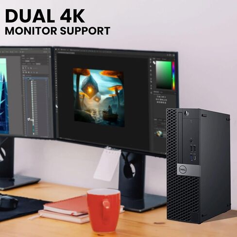 كمبيوتر مكتبي طراز OptiPLex 5060 SFF من Dell - الجيل الثامن من Intel Core i5-8500 - ذاكرة وصول عشوائي DDR4 سعة 16 جيجابايت - محرك أقراص SSD سعة 128 جيجابايت - محرك أقراص ثابتة سعة 500 جيجابايت - لوحة مفاتيح وماوس - شبكة Wi-Fi - كمبيوتر مكتبي للأعمال - Win in Saudi Arabia