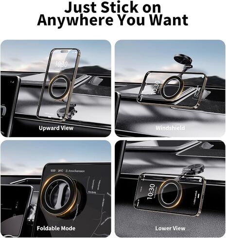 for MagSafe Car Mount for iPhone 17 PRO MAX,Extra Smal Ultra Magnetic Phone Holder for Car Dashboard,Car Phone Holder, Car Accessories for Women Men, Fit for iPhone17 Pro/Air/Max 16 15 14 (Black) in Saudi Arabia