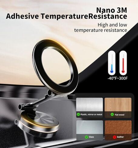 for MagSafe Car Mount for iPhone 17 PRO MAX,Extra Smal Ultra Magnetic Phone Holder for Car Dashboard,Car Phone Holder, Car Accessories for Women Men, Fit for iPhone17 Pro/Air/Max 16 15 14 (Black) in Saudi Arabia