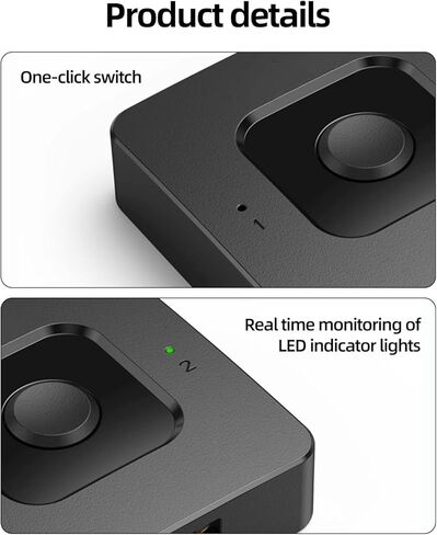 Bidirectional HDMI Switch 2 Port 4K 60Hz Switcher for Monitor Computer TV (Cables not Included) in Saudi Arabia