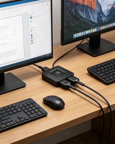 Bidirectional HDMI Switch 2 Port 4K 60Hz Switcher for Monitor Computer TV (Cables not Included) in Saudi Arabia