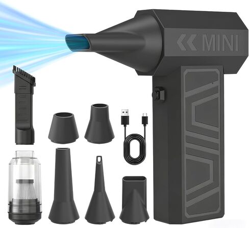 Compressed Air Duster, Electric Air Duster Rechargeable Blower Handheld Cordless Vacuum Strong Power Tool for Keyboard/BBQ/Camera Lens/PC Vents,Car Interiors & Home,Outdoor Dusting in Saudi Arabia