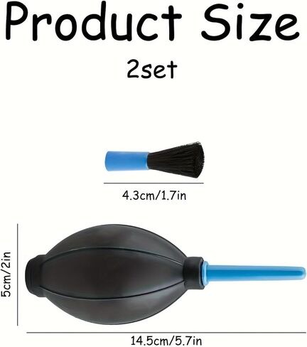 Computer Cleaning Kit with TPE Air Blower and Soft Brush 2-Sets for Camera Lenses, Keyboards, Electronics Home Office Travel, 2Sets in Saudi Arabia