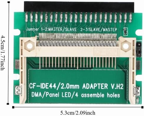 CF to 2.5" 44Pin IDE Adapter – Compact PCB Design for Laptop SSD HDD Data Transfer, Industrial PC Embedded System Installation 5.3x4.5cm in Saudi Arabia