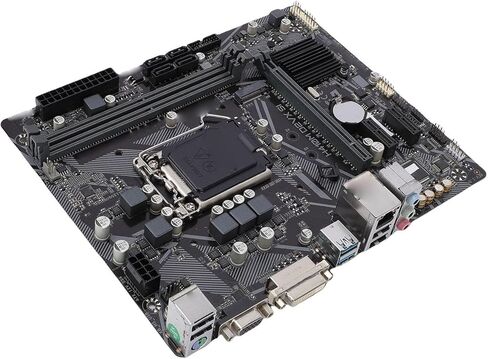 H410M S2 M ATX Computer Motherboard, for LGA 1200 10th Gen CPU Processor, 2 DDR4 DIMM Slots Support 2933 2666 2400 2133MHz, with VGA DVI Output in Saudi Arabia