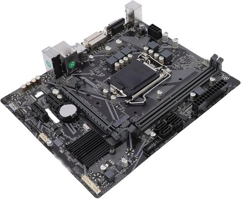 H410M S2 M ATX Computer Motherboard, for LGA 1200 10th Gen CPU Processor, 2 DDR4 DIMM Slots Support 2933 2666 2400 2133MHz, with VGA DVI Output in Saudi Arabia