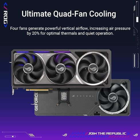 ASUS ROG Astral GeForce RTX 5080 OC Edition Graphics Card, NVIDIA (PCIe 5.0, 16GB GDDR7, HDMI/DP 2.1, 3.8-Slot, 4-Fan Design, Axial-tech Fans, Patented Vapor Chamber) (Renewed) in Saudi Arabia