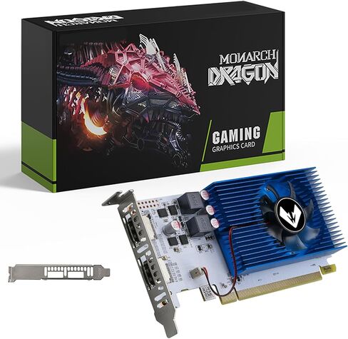 MOUGOL AMD Radeon R5 230 Low Profile Graphics Card with 2G 64Bit GDDR3 Memory Equip with PCI Express*16 2*HDMI Video Card for Office Working Compatible with Windows 10/8/7/RHEL/Ubuntu/Linux (Black) in Kuwait