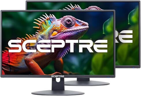 2X Pack 27 Inch Monitor FHD 100Hz Computer Monitor, HDMI X2 VGA 99% sRGB Build-in Speakers, Wall Mount, Tilt, Professional and Gaming Monitor – Machine Black, 2X Pack in Saudi Arabia