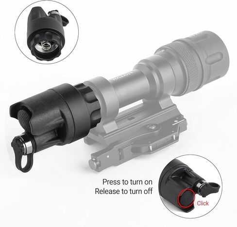 غطاء ذيل خلفي بديل لسلسلة M95/M96 Scout Light، غطاء ذيل مصباح يدوي تكتيكي لمفتاح التحكم عن بعد SF، غطاء ذيل ضوء الصيد لإضاءة التدفق (أسود) in Kuwait