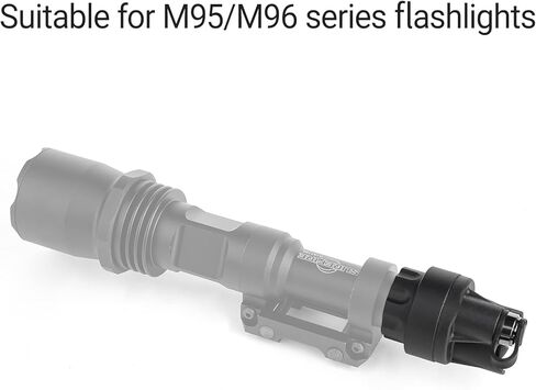 غطاء ذيل خلفي بديل لسلسلة M95/M96 Scout Light، غطاء ذيل مصباح يدوي تكتيكي لمفتاح التحكم عن بعد SF، غطاء ذيل ضوء الصيد لإضاءة التدفق (أسود) in Kuwait