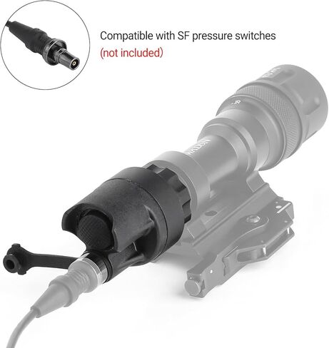 غطاء ذيل خلفي بديل لسلسلة M95/M96 Scout Light، غطاء ذيل مصباح يدوي تكتيكي لمفتاح التحكم عن بعد SF، غطاء ذيل ضوء الصيد لإضاءة التدفق (أسود) in Kuwait