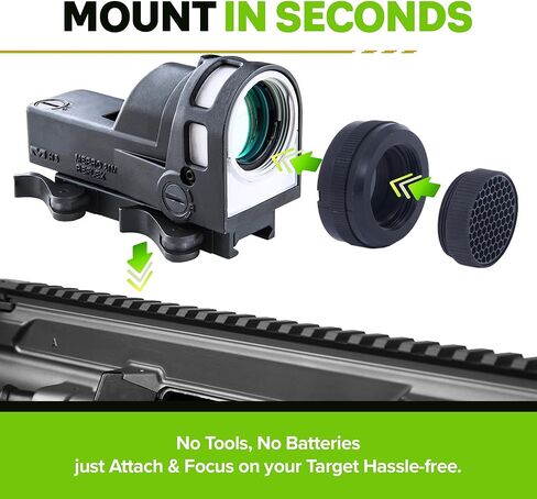 Meprolight Mepro M21 Rifle Sight Polarizer & Flash Guard Kit for M21 Rifle Red Dot Sight, 19-Level Dimming, Lens Protection, Glare Reduction, Enhanced Reticle Clarity in Saudi Arabia