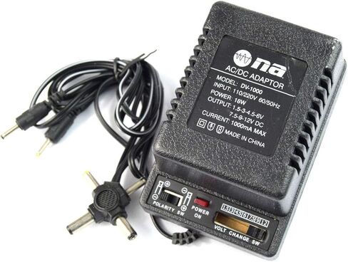 Nippon America AC DC Power Adapter Polarity Switchable 1000ma 1.5V 3V 4.5V 6V 7.5V 9V 12V DC in Saudi Arabia