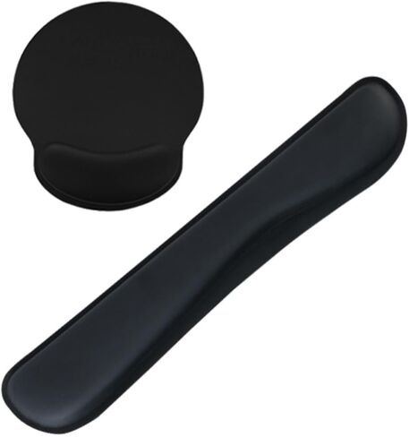 2-Pack Memory Foam Keyboard and Mouse Wrist Rest Pad Set, Ergonomic Gel-Infused, Non-Slip, Pain Relief for Carpal Tunnel in Saudi Arabia