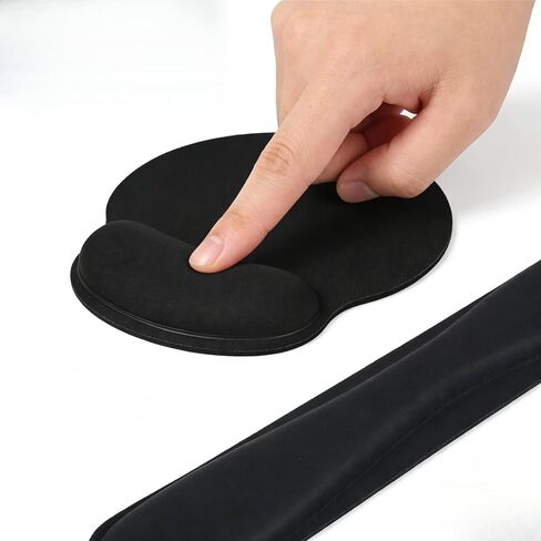 2-Pack Memory Foam Keyboard and Mouse Wrist Rest Pad Set, Ergonomic Gel-Infused, Non-Slip, Pain Relief for Carpal Tunnel in Saudi Arabia