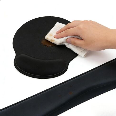 2-Pack Memory Foam Keyboard and Mouse Wrist Rest Pad Set, Ergonomic Gel-Infused, Non-Slip, Pain Relief for Carpal Tunnel in Saudi Arabia