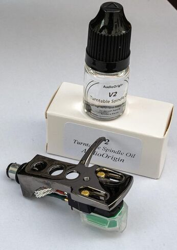 Titanium Headshell with AT VM95e Elliptical Stylus, Cartridge, Silver Litz Connections and V2 Pro Lube for Audio Technica AT-LP120XBT, AT-LP5, AT-PL120 in Saudi Arabia
