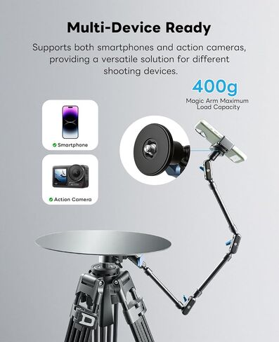 360 Degree Rotation Smartphone Spinner,DIY Photography Turntable Photo Booth for YouTube Unboxing Vlog Video/B-Roll Food/Jewelry Slow Motion Bullet-time in Saudi Arabia