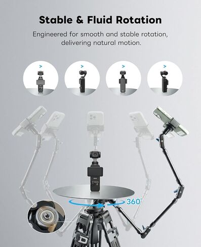 360 Degree Rotation Smartphone Spinner,DIY Photography Turntable Photo Booth for YouTube Unboxing Vlog Video/B-Roll Food/Jewelry Slow Motion Bullet-time in Saudi Arabia