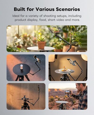 360 Degree Rotation Smartphone Spinner,DIY Photography Turntable Photo Booth for YouTube Unboxing Vlog Video/B-Roll Food/Jewelry Slow Motion Bullet-time in Saudi Arabia