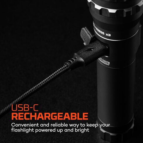NEBO 1500 Lumen 2-Pack EDC Flashlight | USB-C Rechargeable LED, 4 Light Modes, 3X Zoom, 14 Hour Run Time, Portable & Everday Carry, IPX7 Waterproof, Smart Power Control in Saudi Arabia