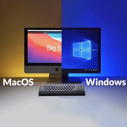 Keychron K14 70% Layout 72 Keys Bluetooth Wireless/USB Wired Mechanical Keyboard for Mac with Gateron G Pro Blue Switch/Multitasking/RGB Backlight/Aluminum Frame Computer Keyboard for Windows Laptop in Saudi Arabia