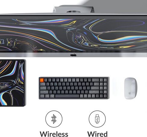Keychron K14 70% Layout 72 Keys Bluetooth Wireless/USB Wired Mechanical Keyboard for Mac with Gateron G Pro Blue Switch/Multitasking/RGB Backlight/Aluminum Frame Computer Keyboard for Windows Laptop in Saudi Arabia