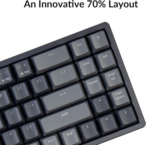 Keychron K14 70% Layout 72 Keys Bluetooth Wireless/USB Wired Mechanical Keyboard for Mac with Gateron G Pro Blue Switch/Multitasking/RGB Backlight/Aluminum Frame Computer Keyboard for Windows Laptop in Saudi Arabia