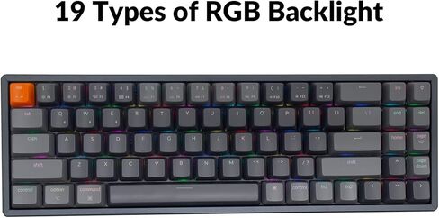 Keychron K14 70% Layout 72 Keys Bluetooth Wireless/USB Wired Mechanical Keyboard for Mac with Gateron G Pro Blue Switch/Multitasking/RGB Backlight/Aluminum Frame Computer Keyboard for Windows Laptop in Saudi Arabia