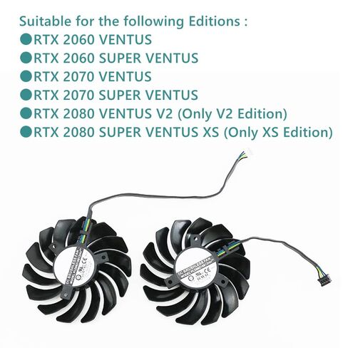 PLD09210S12HH استبدال مروحة تبريد بطاقة الرسومات لـ MSI RTX 2060 2070 RTX 2060 Super 2070 Super Ventus مروحة تبريد هادئة in Kuwait