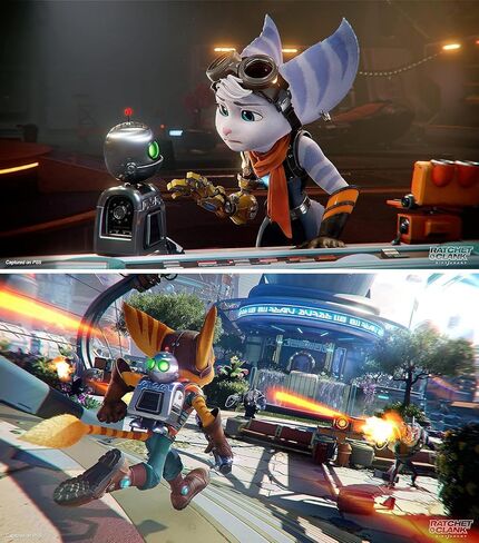 Ratchet & Clank: Rift Apart for PlayStation 5 (US Version), with PremGear ThumbSticks (2 pack: 1 High-Rise, 1 Mid-Rise) & Cleaning Cloth in Saudi Arabia