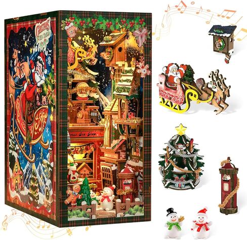KuteBee Book Nook Kit - DIY Miniature House Bakery Patisserie Dollhouse Kit للبالغين والمراهقين ، BookNook Tiny House Bookshelf Decord 3D Wooden Guzzle ، Gifts for Family ، Friends (Sweet Marie) in Kuwait