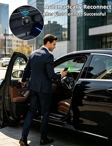 محول CarPlay اللاسلكي لأجهزة iPhone وAndroid Auto، 2 في 1 تحويل سلكي إلى محول تشغيل سيارة لاسلكي، التوصيل والتشغيل، بدون تأخير، اتصال تلقائي سريع ومستقر، مع USB/USB-C in Kuwait