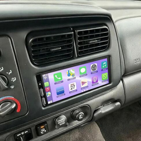 ستيريو سيارة لدودج دورانجو 1998-2000 مع Carplay اللاسلكي وAndroid Auto، شاشة لمس IPS 6.86 بوصة 2G+32G دعم راديو السيارة بلوتوث واي فاي GPS SWC FM RDS مرآة رابط الكاميرا الاحتياطية in Kuwait