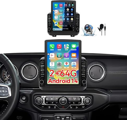 راديو ستيريو للسيارة Android 14 متوافق مع Jeep Wrangler JL 2018-2021 Gladiator JT 2020 2021 ترقية، CarPlay اللاسلكي وAndroid Auto 1080P AHD كاميرا احتياطية 9.7 شاشة تعمل باللمس GPS SWC Bluetooth 2+64G in Saudi Arabia
