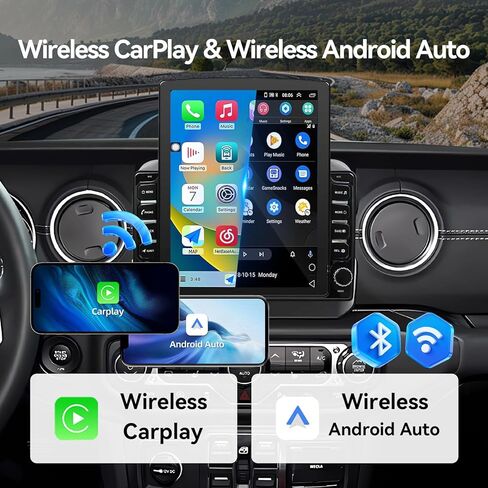 راديو ستيريو للسيارة Android 14 متوافق مع Jeep Wrangler JL 2018-2021 Gladiator JT 2020 2021 ترقية، CarPlay اللاسلكي وAndroid Auto 1080P AHD كاميرا احتياطية 9.7 شاشة تعمل باللمس GPS SWC Bluetooth 2+64G in Saudi Arabia