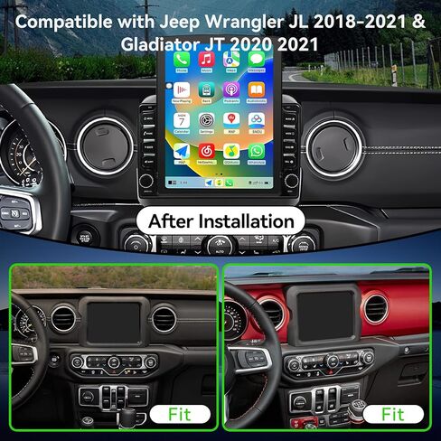 راديو ستيريو للسيارة Android 14 متوافق مع Jeep Wrangler JL 2018-2021 Gladiator JT 2020 2021 ترقية، CarPlay اللاسلكي وAndroid Auto 1080P AHD كاميرا احتياطية 9.7 شاشة تعمل باللمس GPS SWC Bluetooth 2+64G in Saudi Arabia