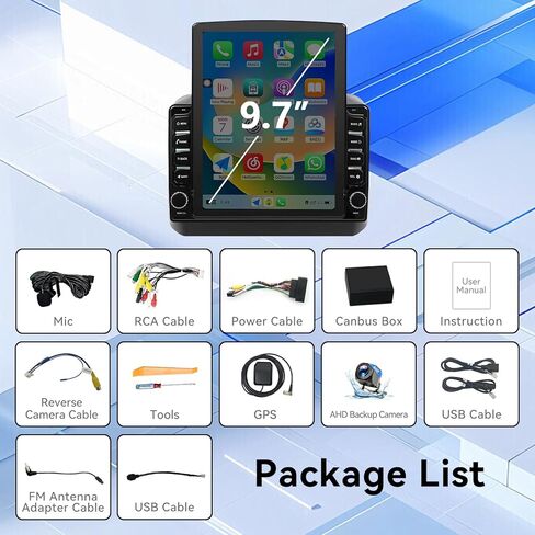 راديو ستيريو للسيارة Android 14 متوافق مع Jeep Wrangler JL 2018-2021 Gladiator JT 2020 2021 ترقية، CarPlay اللاسلكي وAndroid Auto 1080P AHD كاميرا احتياطية 9.7 شاشة تعمل باللمس GPS SWC Bluetooth 2+64G in Saudi Arabia