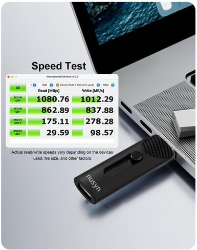 محرك أقراص SSD/USB خارجي NSU53 سعة 1 تيرابايت - ما يصل إلى 1050 ميجابايت/ثانية، 2 في 1 USB-C + USB-A، USB 3.2 Gen2، محرك أقراص الحالة الصلبة المحمول لأجهزة iPhone والهواتف/الأجهزة اللوحية التي تعمل بنظام Android وPS4 وWindows وMac in Kuwait