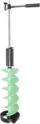 Asixxsix Ice Auger، طول 28 بوصة وقطر 8 بوصة من النايلون لصيد الأسماك على الجليد، لقمة مع كم فاصل 70 سم / موسع عمود لصيد الأسماك in Saudi Arabia