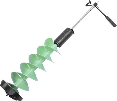 Asixxsix Ice Auger، طول 28 بوصة وقطر 8 بوصة من النايلون لصيد الأسماك على الجليد، لقمة مع كم فاصل 70 سم / موسع عمود لصيد الأسماك in Saudi Arabia
