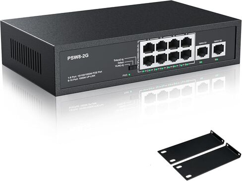 محول 16 منفذ Gigabit PoE مع 2 * منافذ Gigabit SFP ومنافذ RJ45، التوصيل والتشغيل غير المُدار، ميزانية إجمالية عالية الطاقة 300 وات، 802.3af/at متوافق، بدون مروحة وSlience، غلاف معدني، حامل حامل in Saudi Arabia