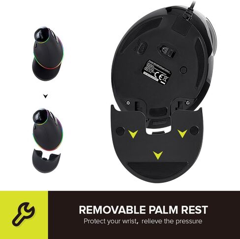 DELUX Full Size Ergonomic Split Keyboard and Vertical Mouse Combo, GM909 Wireless Split Keyboard and M618PLUS RGB Vertical Mouse for Large Hands (GM909-M618PLUS RGB) in Saudi Arabia
