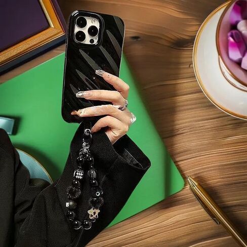 حزام هاتف محمول فاخر على شكل قطة سوداء مع مقبض مطرز بسلسلة معصم مضادة للسرقة وملحق حقيبة بمشبك in Saudi Arabia