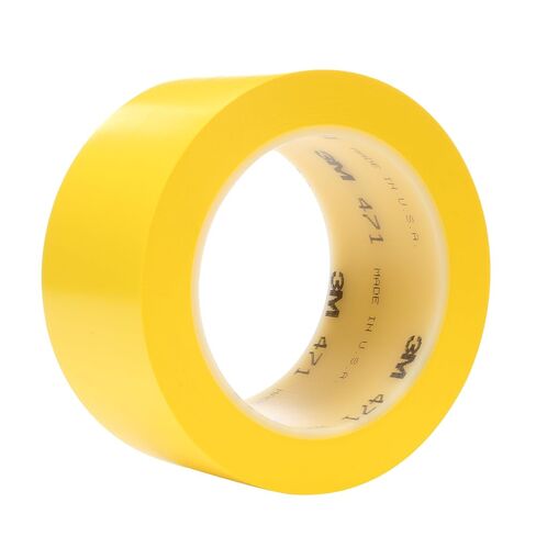 3M TALC Vinyl Tape 471, 2 in x 36 yd, Yellow, 1 Roll, Yellow Floor Tape, Paint Alternative for Floor Marking, Social Distancing, Color Coding, Safety Marking in Kuwait