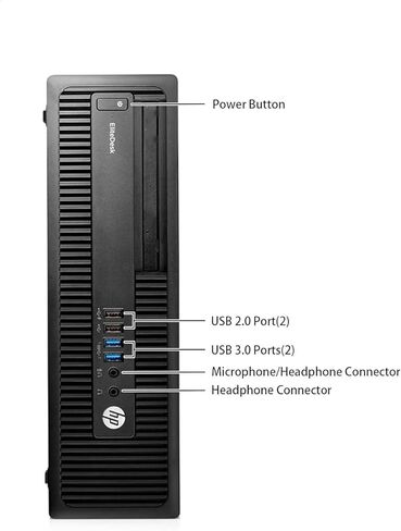 HP Elitedesk 800 G2 SFF PC Desktop, Intel i5-6500, 8GB DDR4 RAM, 500GB HDD, Keyboard & Mouse, WiFi USB, Windows 11 Pro (Renewed) in Saudi Arabia